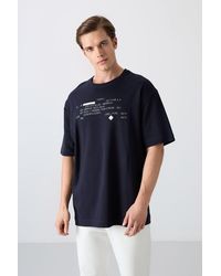 TOMMY LIFE - Oversized Printed Crew Neck T-Shirt - Lyst