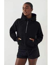 DSGN Studio - Ribbed Panel Half Zip Hoodie - Lyst