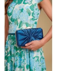 Oasis - Beaut Satin Twist Clutch Bag - Lyst
