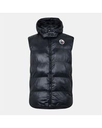 Born Rich - Hooded Snap Button Gilet With Zipped Pocket And Logo Badge - Lyst