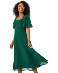 Roman - Petite Hotfix Detail Midi Dress - Lyst