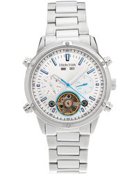 Heritor - Wilhelm Semi-Skeleton Bracelet Watch W/Day/Date - Lyst