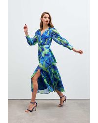 GUSTO - Wrapped Cut Long Evening Dress - Lyst