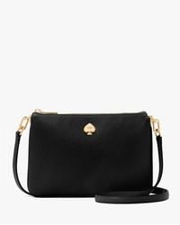 Kate Spade - Kayla Pebbled Leather Small Triple Compartment Crossbody - Lyst