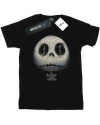 Disney - Ladies Nightmare Before Christmas Jack´S Eyes Cotton Boyfriend T-Shirt () Material_Synthetic - Lyst