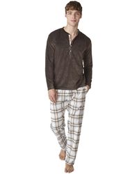 J&j Brothers - Jjbfp5202 Long-Sleeved Velvet Pajamas - Lyst