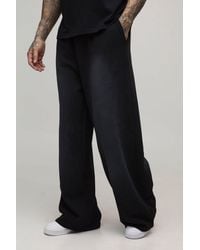 BoohooMAN - Tall Extreme Wide Leg Spray Wash Jogger - Lyst