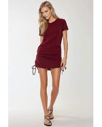 Hiccup - Textured Crew Neck Bodycon Mini Dress - Lyst