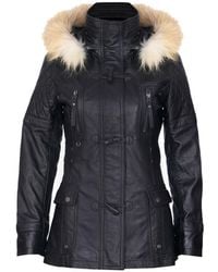 Infinity Leather - Quilted Hooded Parka Jacket-Northampton - Lyst