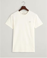 GANT - Short Sleeve Contrast Logo T-Shirt - Lyst