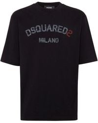 DSquared² - Milano Logo T-Shirt Cotton - Lyst
