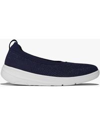 Fitflop - Super-Q Knit Ballerina Shoes Metallic Midnight - Lyst