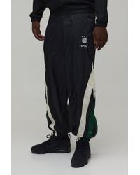 BoohooMAN - Elasticated Waist Colour Block Parachute Pants - Lyst