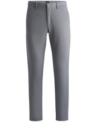 BOSS - Kaito3 Solid Patterned Straight Chinos - Lyst