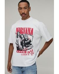 BoohooMAN - Oversized Nirvana Tour License Print T-Shirt - Lyst