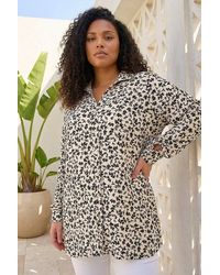 Roman - Curve Floral Textured Blouse - Lyst