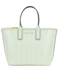 Michael Kors - Jodie Small Jacquard Logo Recycled Tote Handbag Atom - Lyst