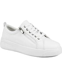 Jones Bootmaker - Anara Zip & Lace Leather Trainers - Lyst