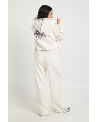 Boohoo - Contrast Stitch Athletics Club Boxy Zip Through Hooded Tracksuit - Lyst