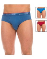 Tommy Hilfiger - Pack-3 Slips Breathable Fabric And Anatomical Front 1U87903766 - Lyst