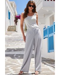 Sosandar - Relaxed Fit Wide Leg Trousers - Lyst