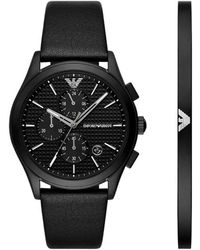 Emporio Armani - Paolo Watch Ar80070Set Leather (Archived) - Lyst