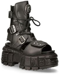 New Rock - Vegan Leather Sandal Boots- Bios107-V1 - Lyst