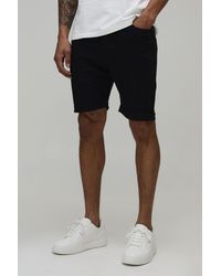 BoohooMAN - Essential Skinny Stretch Fit Denim Shorts - Lyst