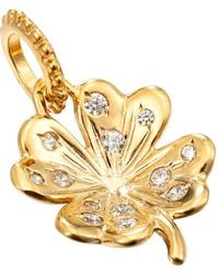 SEOL + GOLD - 18Ct Plated Cz Clover Pendant - Lyst