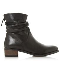 Dune - Ladies Pagerss Ruched Side Zip Ankle Boots - Lyst
