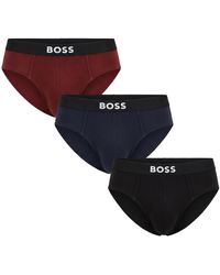 BOSS - Pack Of 3 Elastic Cotton Briefs 50546561 - Lyst