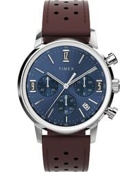 Timex - Marlin Chrono Watch Tw2W10200 Leather (Archived) - Lyst