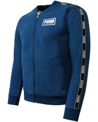 PUMA - Holiday Pack Bomber Jacket Taped Logo Track Top 581767 38 Textile - Lyst