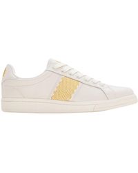 Fred Perry - B721 Leather Tape Detail Ecru Trainers - Lyst