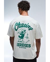 BoohooMAN - Active Chasing Birdies Golf Oversized Extended Neck T-Shirt - Lyst