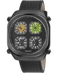 Gv2 - Quattro Zone, Ipbk Case, Dial, 4 Time Sub W/ Stitching Handmade Italian Leather Strap - Lyst