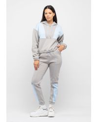 Tom Barron - Modern Tweekleurig Trainingspak Voor Dames Met Halve Rits - Lyst