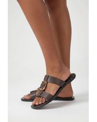 Boohoo - Buckle Detail Strappy Sandals - Lyst