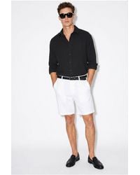 Bianco Lucci - Oversized Textured Button-Front Shirt - Lyst