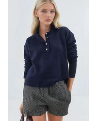Hiccup - Soft Textured Knit Sweater With Buttons - Lyst