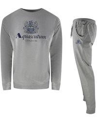 Aquascutum - Old School Crewneck Track Pants Set Cotton - Lyst
