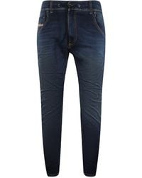 DIESEL - Krooley-E-Ne Dark Jong Jeans Cotton - Lyst