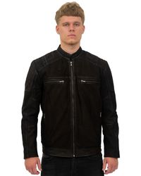 Infinity Leather - Buff Racer Biker Jacket-Vienna - Lyst