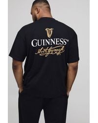 BoohooMAN - Plus Oversized Extended Neck Guinness License Printed T-Shirt Cotton - Lyst