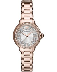 Emporio Armani - Mia Stainless Steel Bracelet Analogue Watch - Lyst