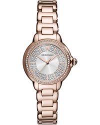Emporio Armani - Mia Stainless Steel Bracelet Analogue Watch - Lyst