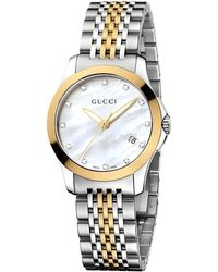 Gucci - G-Timeless Ladies Watch With Mother Of Pearl Dial - Lyst