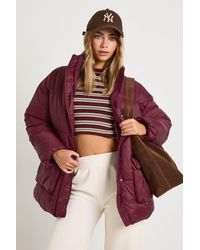 Boohoo - Oversized Hooded Puffer Jacket - Lyst