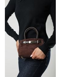 Where's That From - Gavira Belt Lock Detail Mini Grab Bag - Lyst