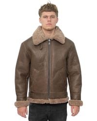 Infinity Leather - B3 Ww2 Sheepskin Aviator Jacket-Houston - Lyst